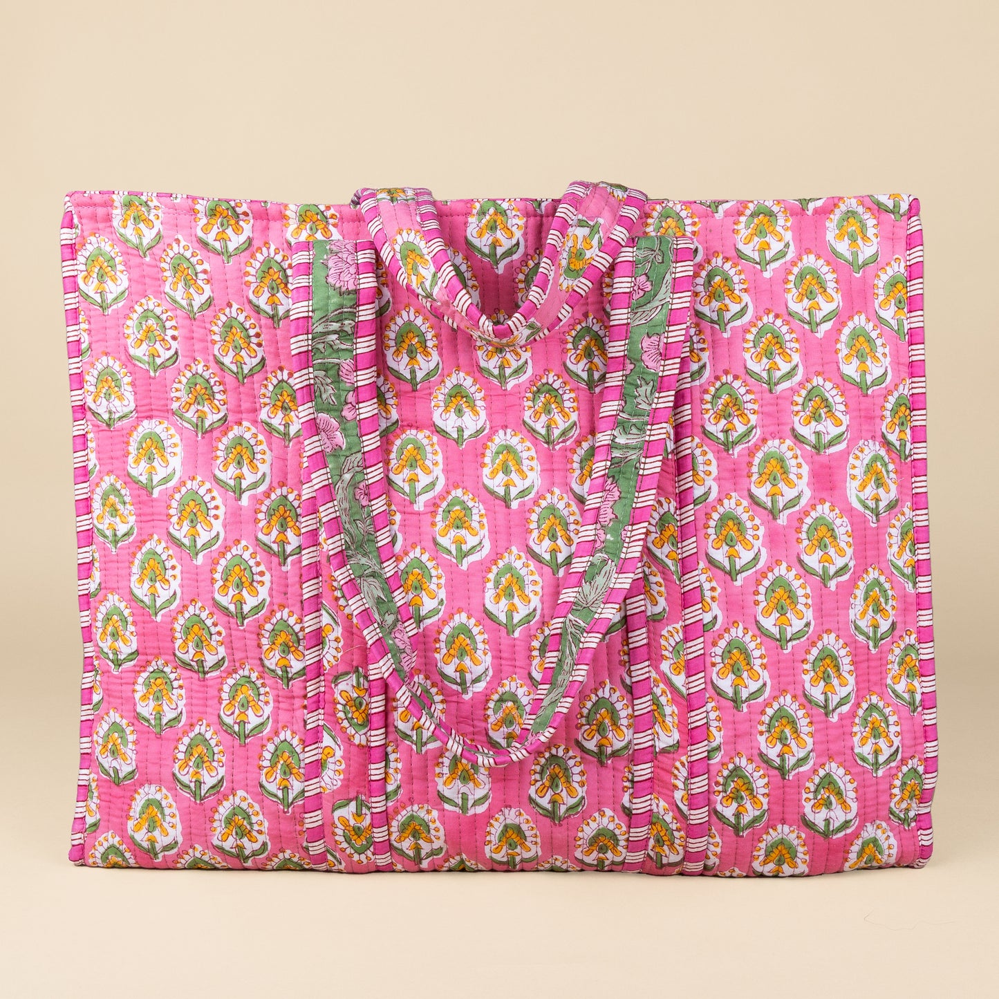 Tote Bag - Roze - Groen - No.8