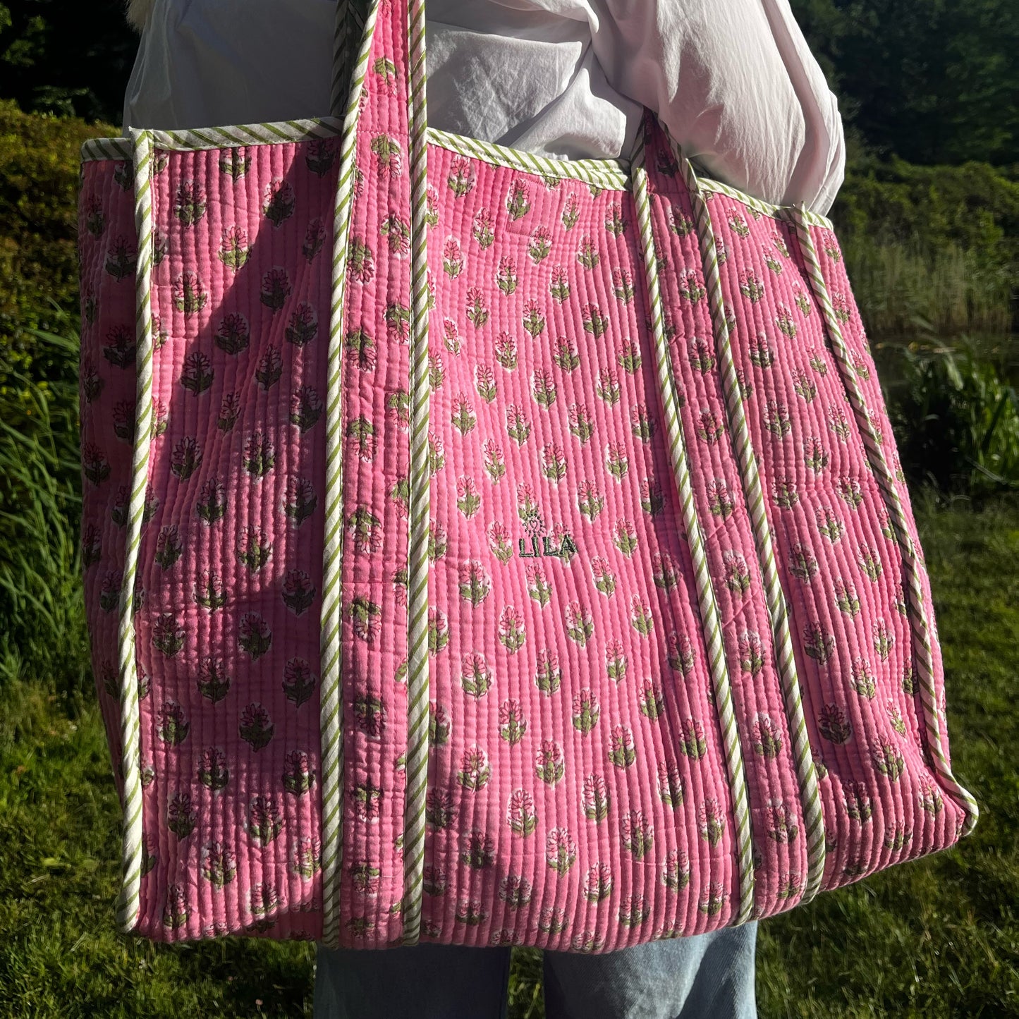 Cabas - Rose - Vert - N°17