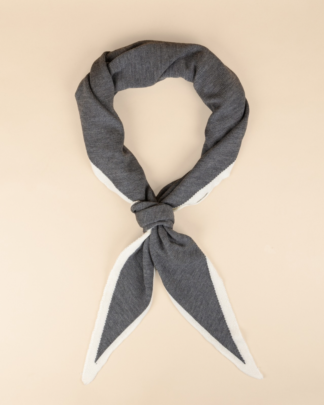 Triangle Sjaal - Grijs wit - Groot