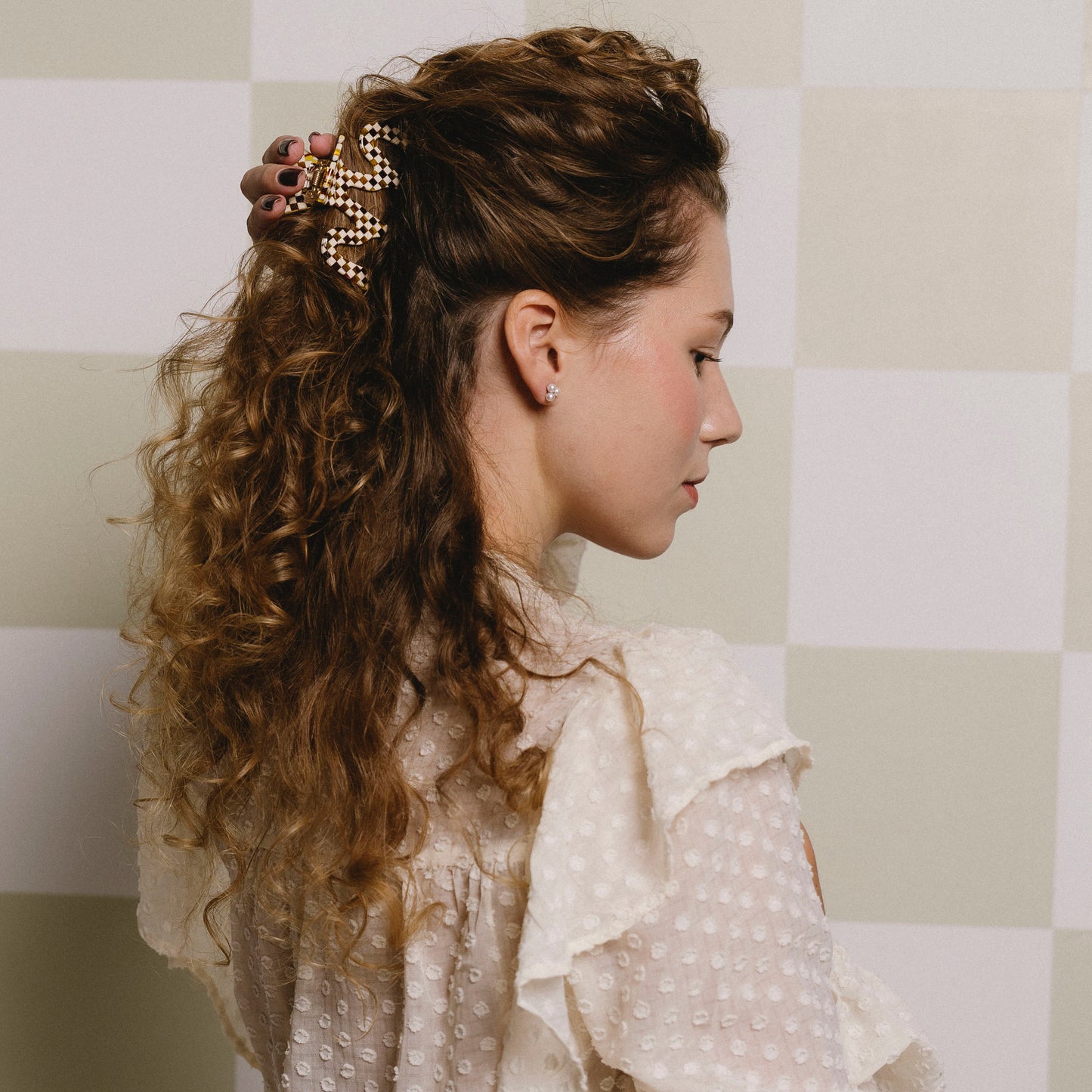Haarclip Chessboard