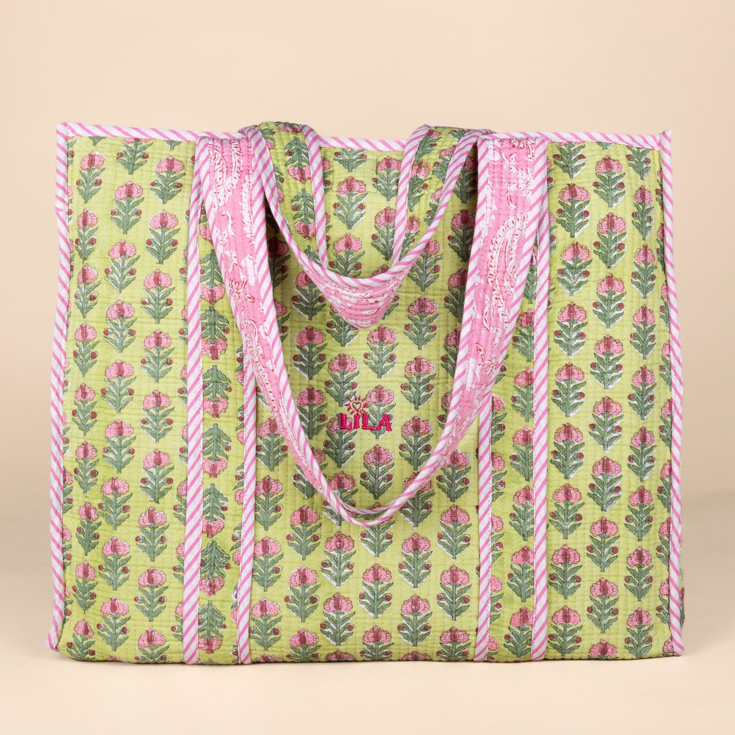 Tote bag - Groen - Roze - No.5