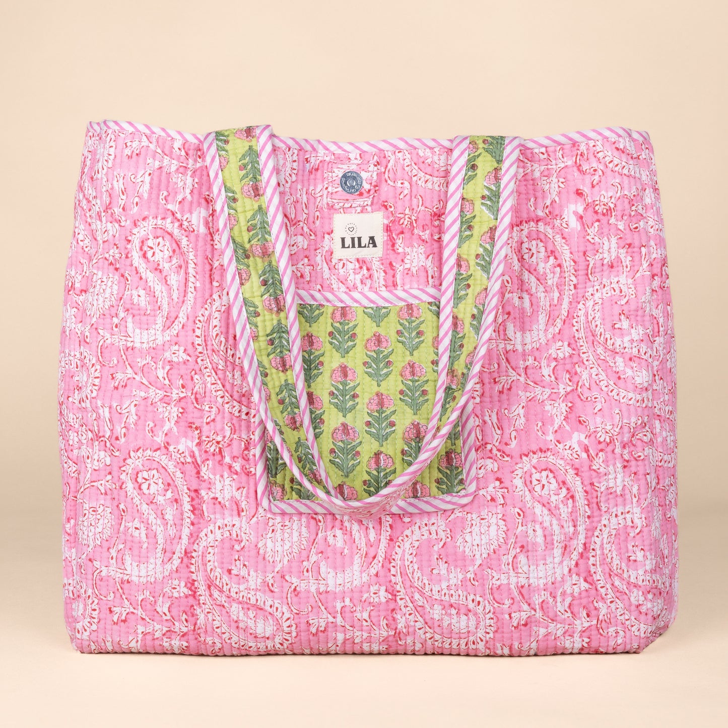 Tote bag - Groen - Roze - No.5