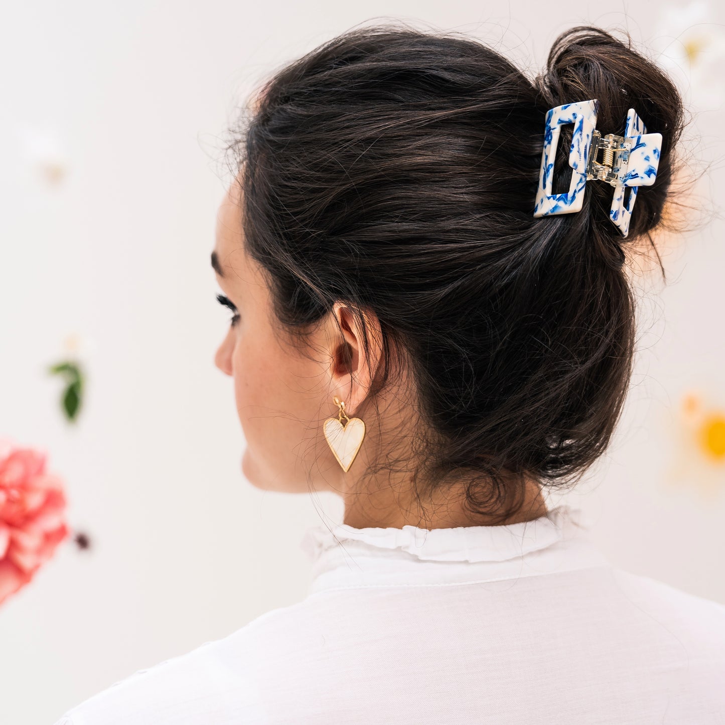 Hair clip Delft Blue-medium