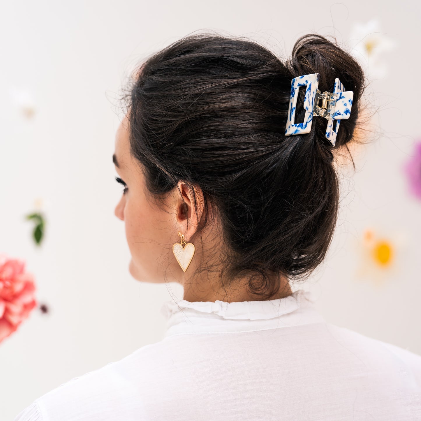 Hair clip Delft Blue-medium