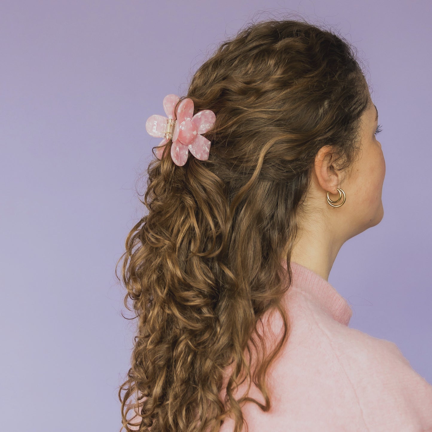 Haare Clip Blume Pink
