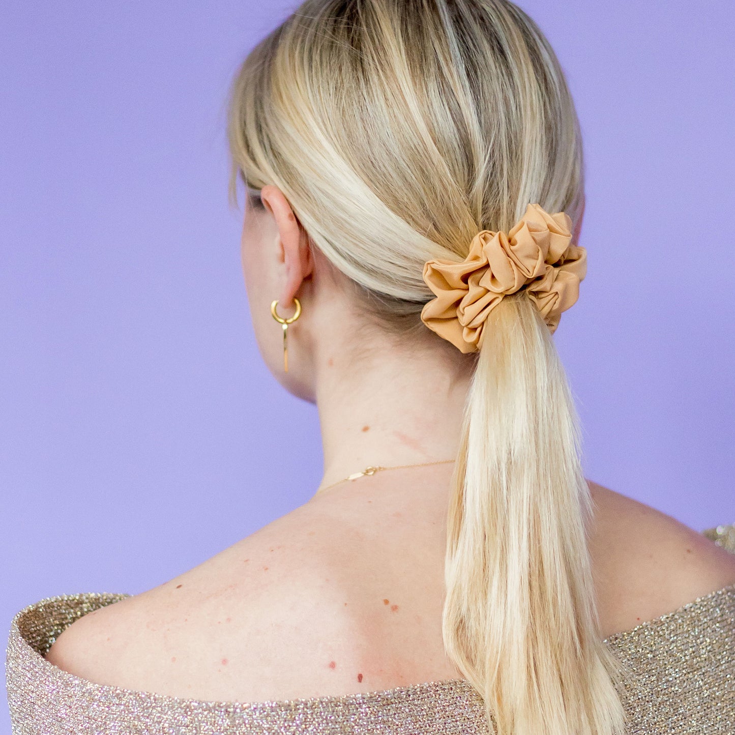 Scrunchie Satin Senf