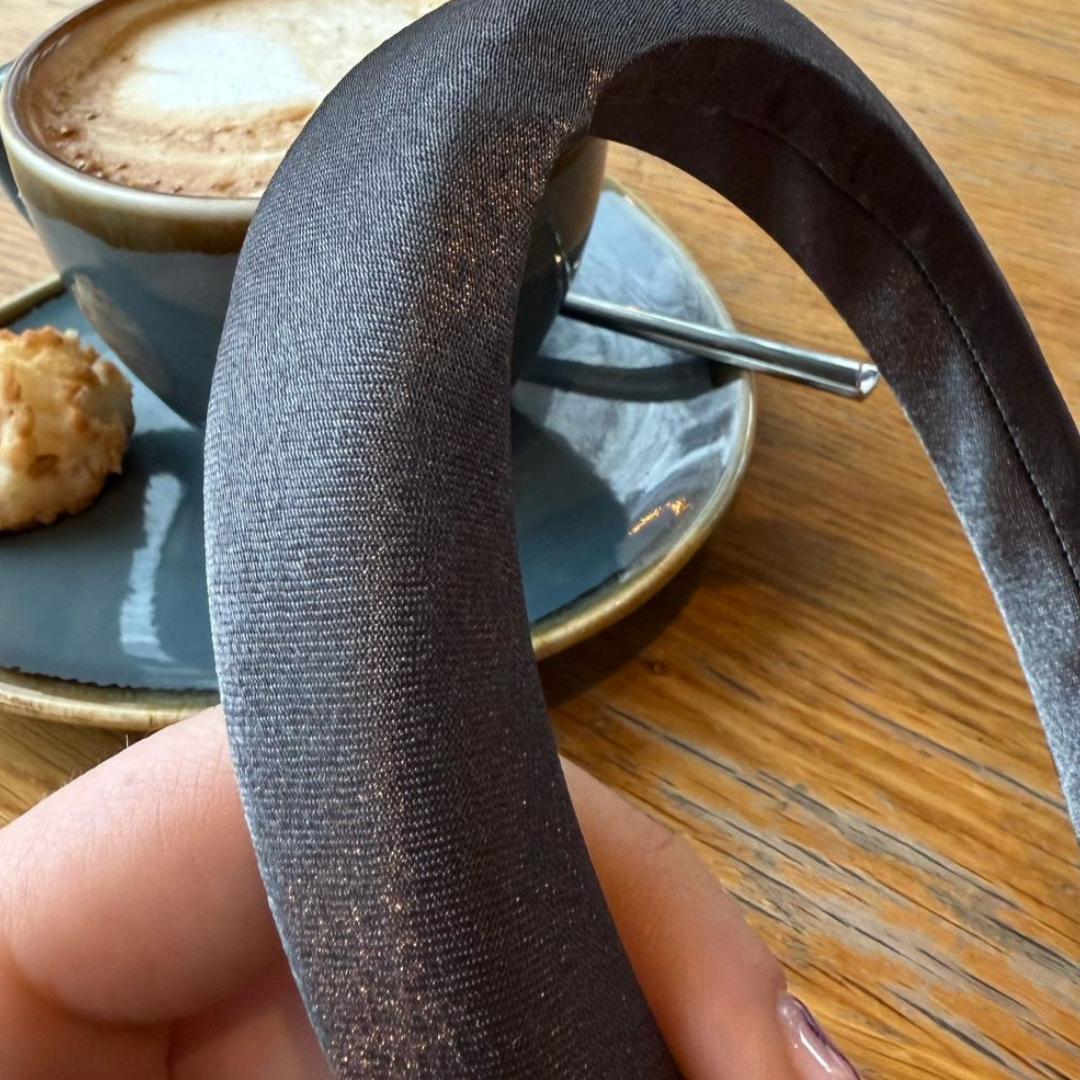 Stropdas haarband- Donker grijs