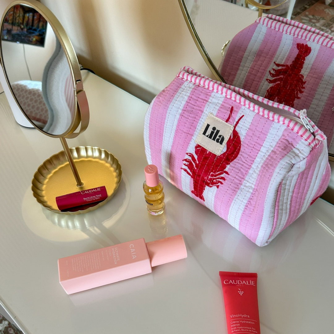 Tote bag - Lobster - including toiletry bag - No.12