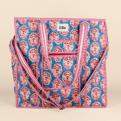 Cabas Organisé - Bleu - Rose - no.3