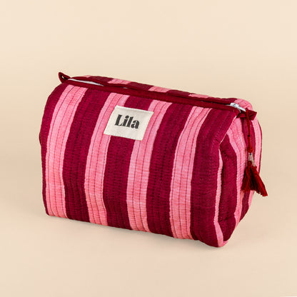 Organized Tote - Burgundy - Stripe - No.1