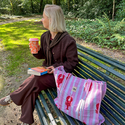 Tote bag - Lobster - including toiletry bag - No.12