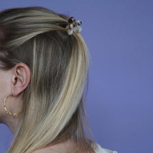 Hair clip Flower Mocca-small