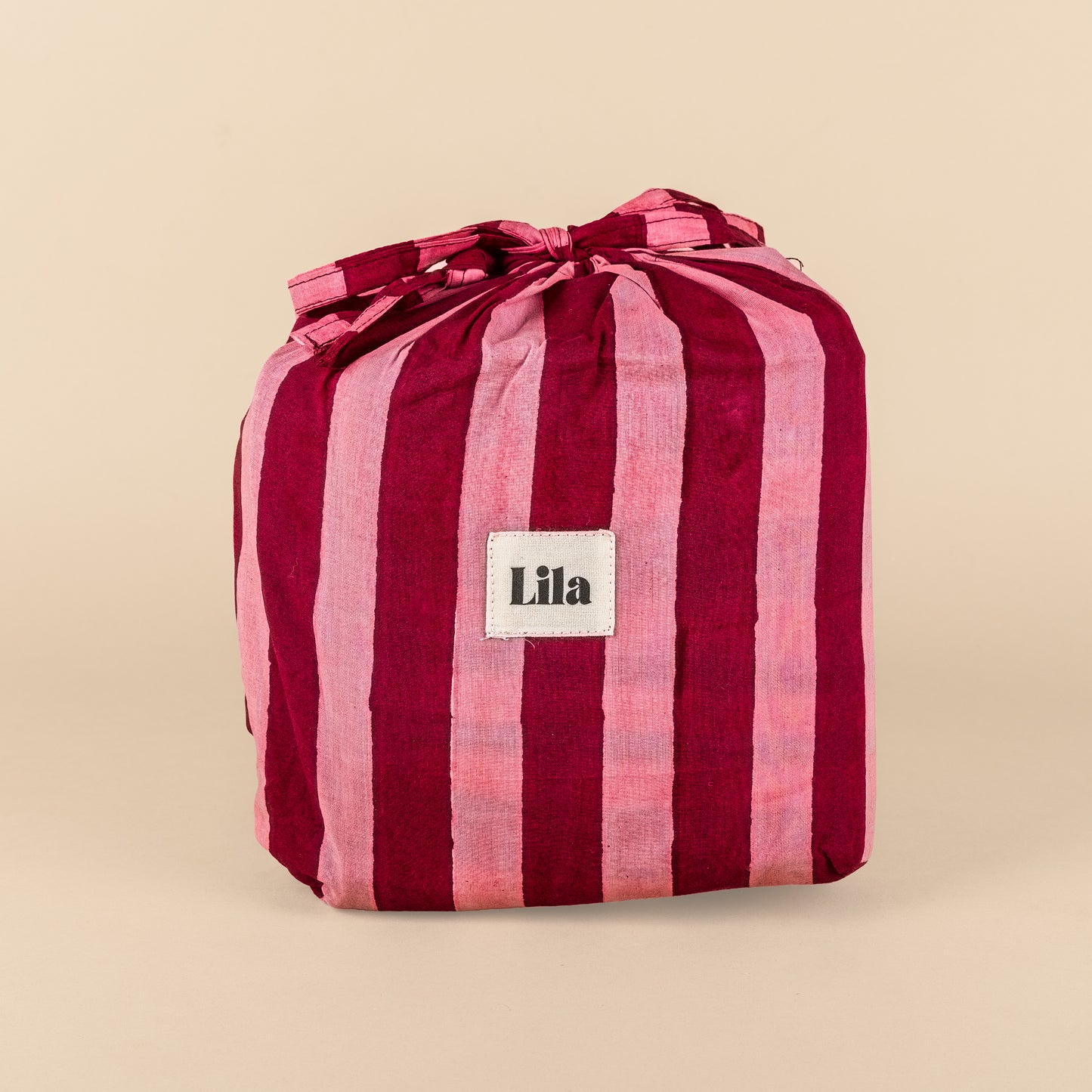 Organized Tote - Burgundy - Stripe - No.1