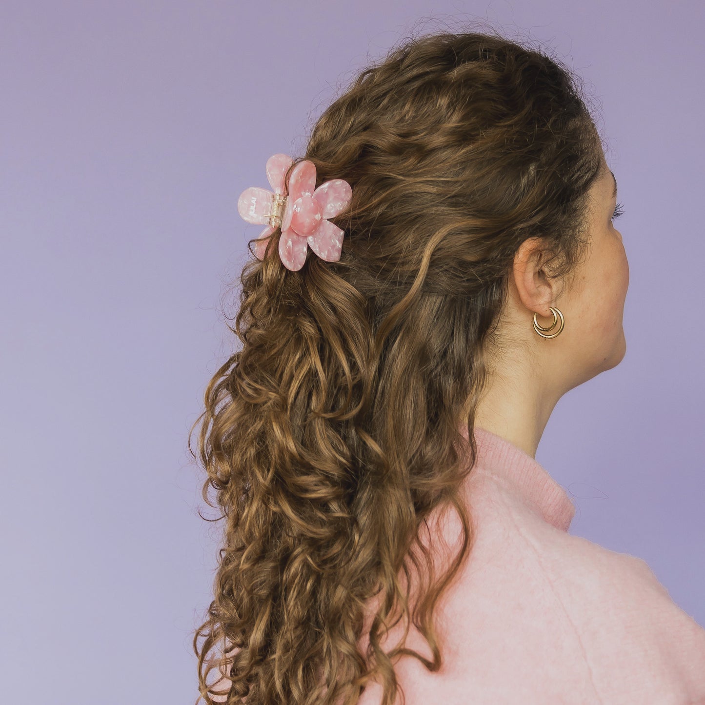 Haarspange Blume - Rosa