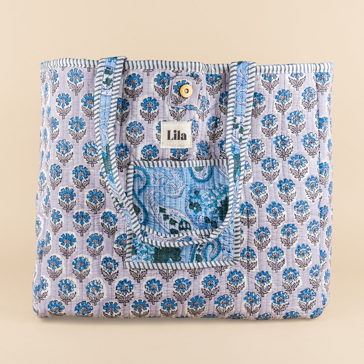 Tote Bag - Bleu clair - Gris - No.21