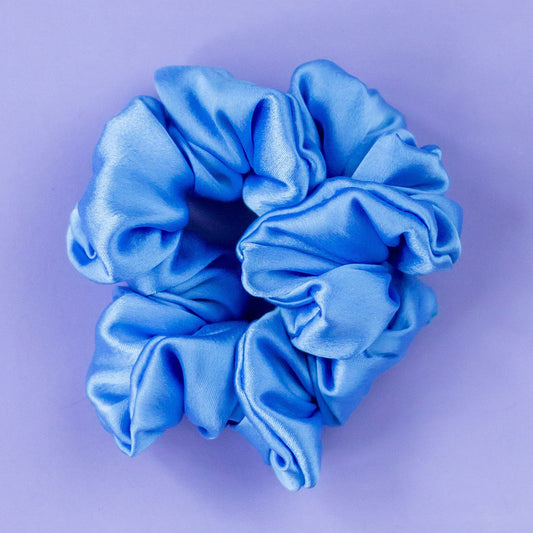 Scrunchie satin-blue