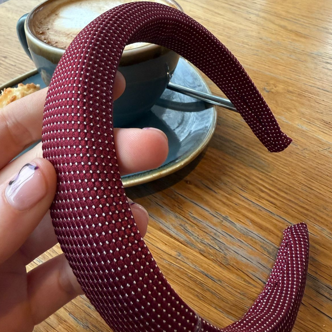 Stropdas haarband- Dark red